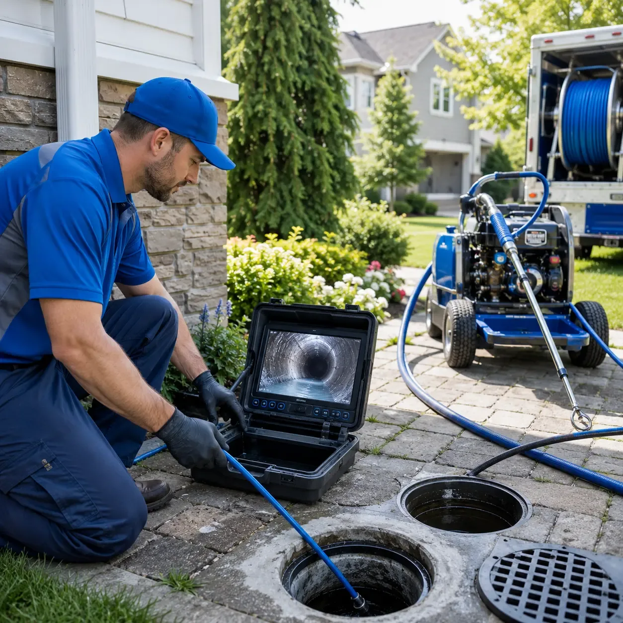 Outdoor drain cleaning professionals serving Covington, PA